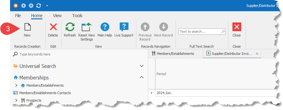 Supplier Distirbuto Invoicing - New Invoice