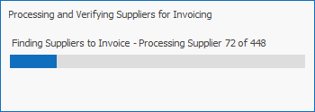 Supplier Distirbuto Invoicing - Gather Invoices Progress