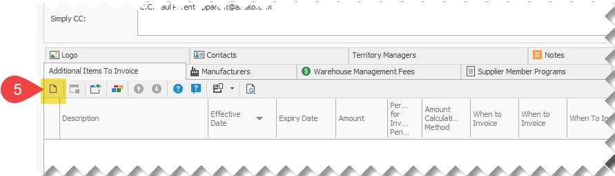 Suppliers - Additional Items To Invoice - New