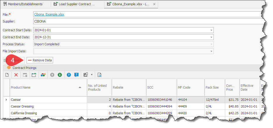 LoadContractPricings-ClickRemoveDataButton