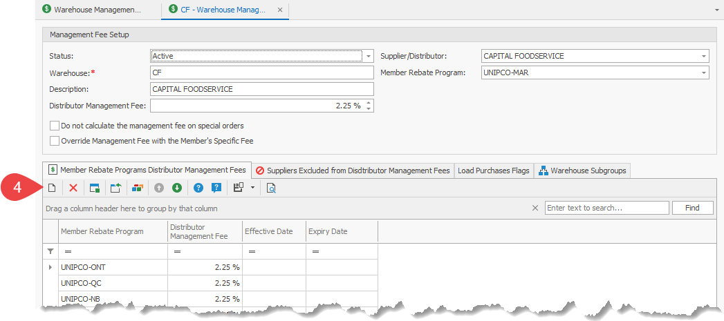 WarehouseManagementFee-AddNewFee